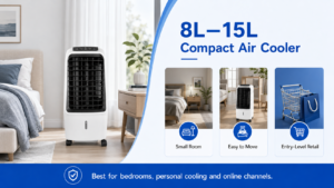 compact 8L air cooler for bedroom and online retail