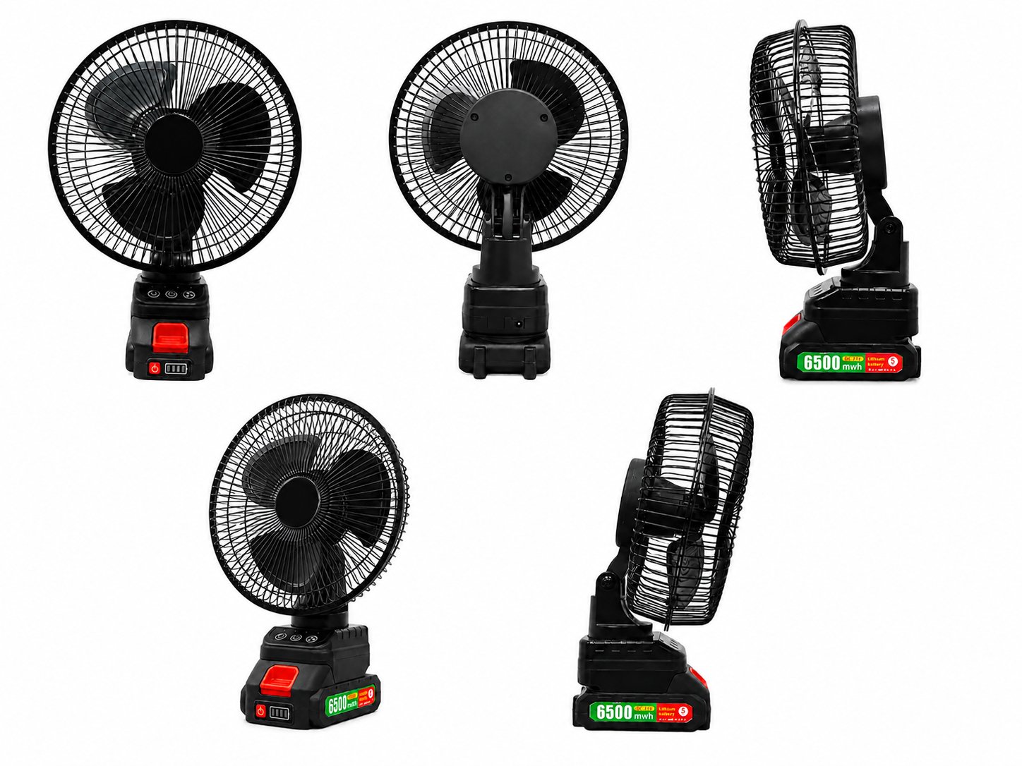 Slid-on battery Jobsite fan