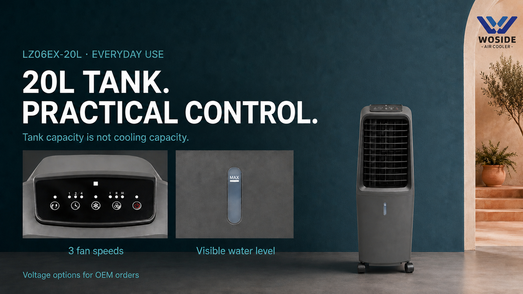 LZ06EX 20L tank water-level window and five-button control panel for household use