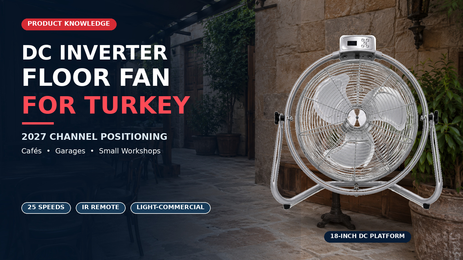 DC inverter floor fan Turkey channel positioning for 2027 distributors
